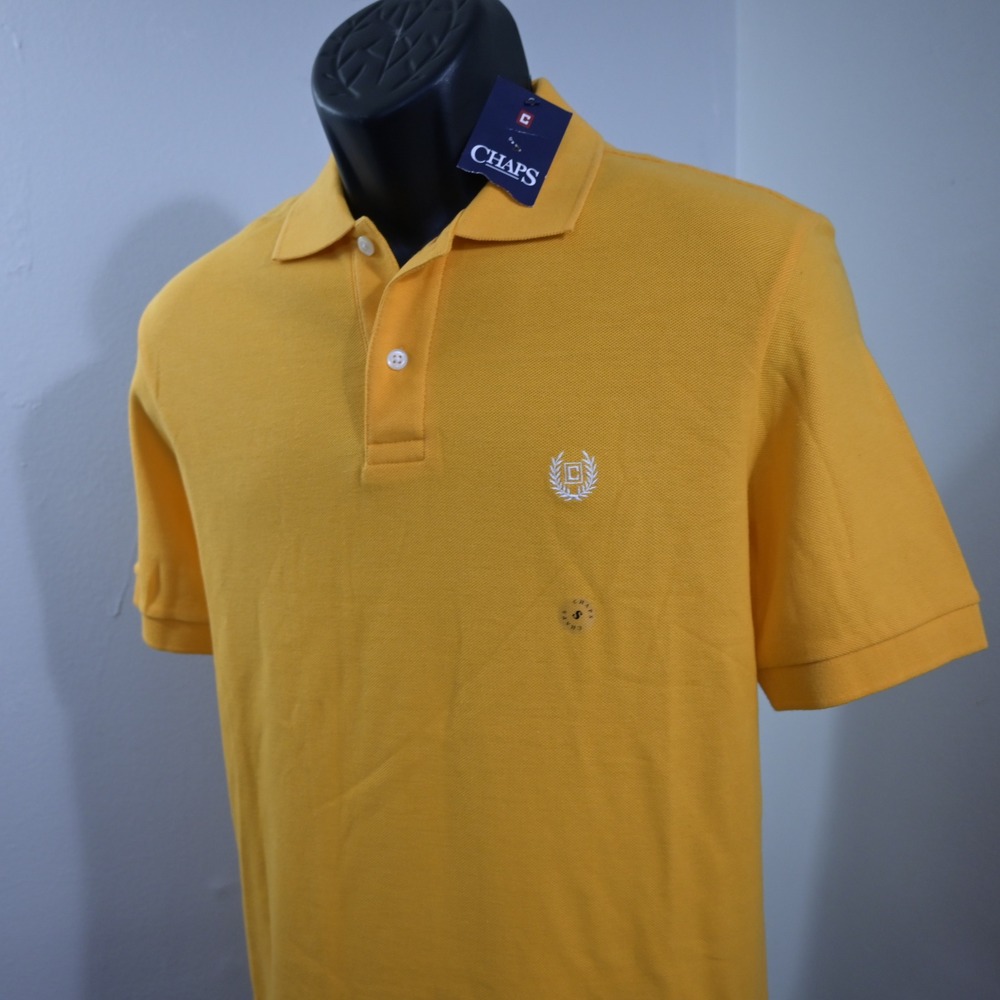 Chaps Golf Polo Mens Small NEW Orange Short Sleeve Embroidered Logo Cotton